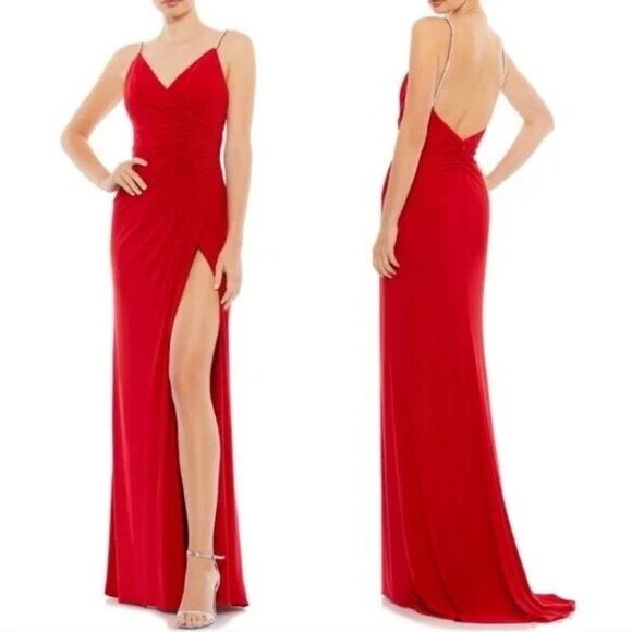 Mac Duggal 26695 Long Spaghetti Strap Gown $398 - Picture 2 of 4